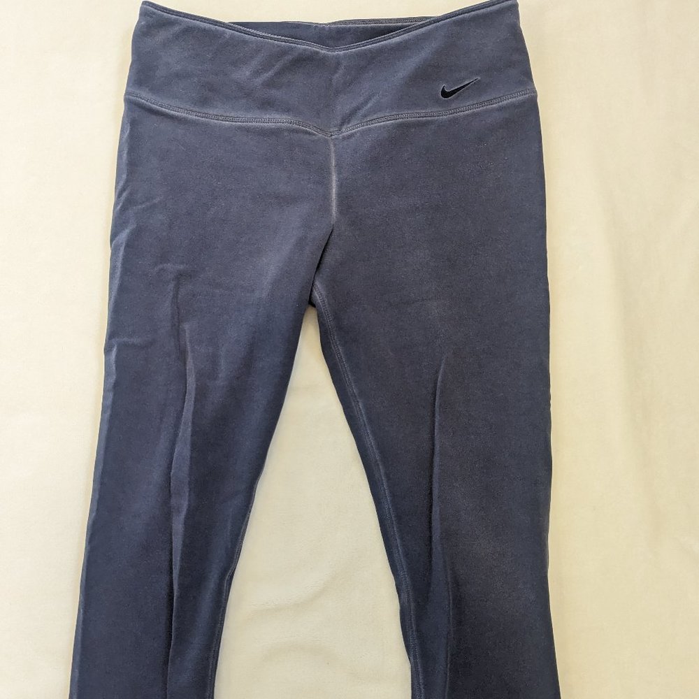 Blue Nike Cropped Leggings - Small